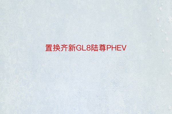 置换齐新GL8jy九游会官网PHEV